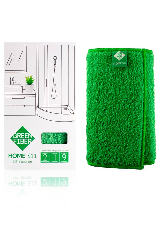Спонж Инволвер Гринвей зеленый (Green Fiber HOME S11). Фото